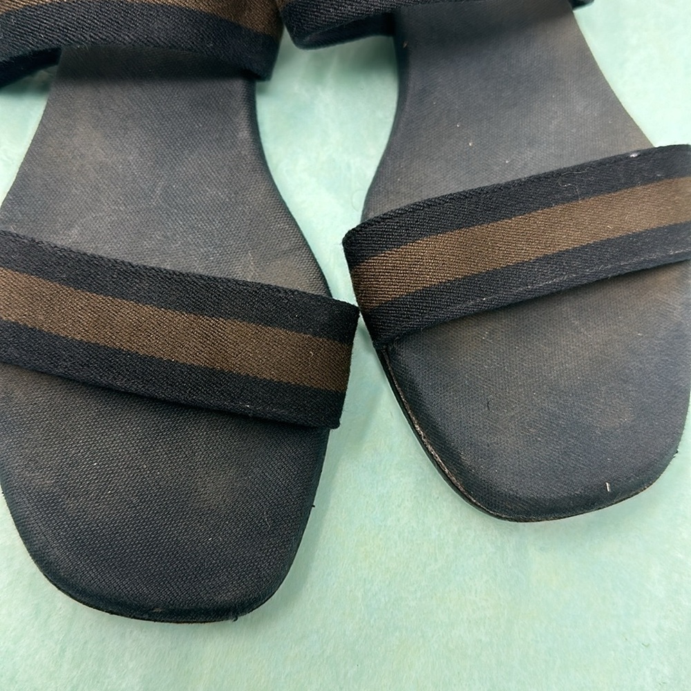 Gucci Web Accent Canvas Slides Women's Size 36 - image 2